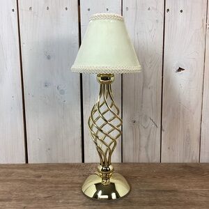 PartyLite Grand Paragon Tealight Lamp with Metal Ivory Velvet Shade